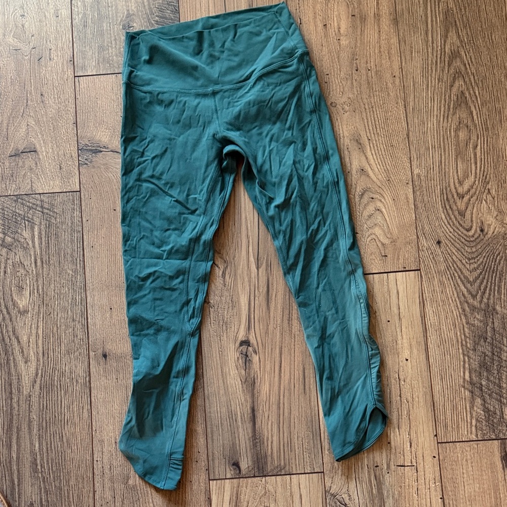 Savvi dancer Leggings medium teal mid calf length, tummy control